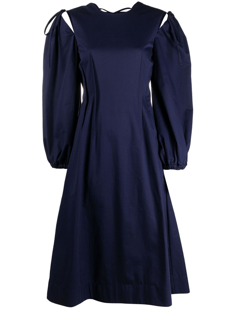 long-sleeve A-line dress 1