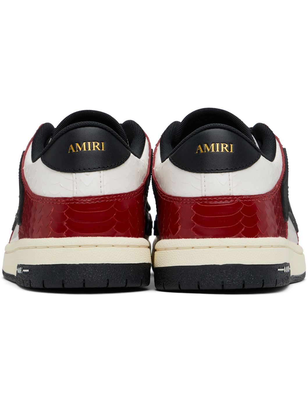 Red & Black Snake Skel-Top Low Sneakers - 2
