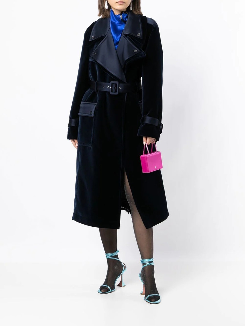 TOM FORD notched-lapels belted coat outlook