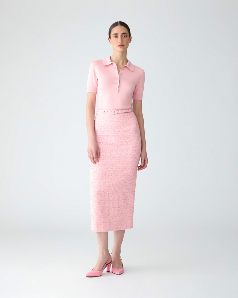 CAROLINA HERRERA Tweed Midi Pencil Skirt outlook