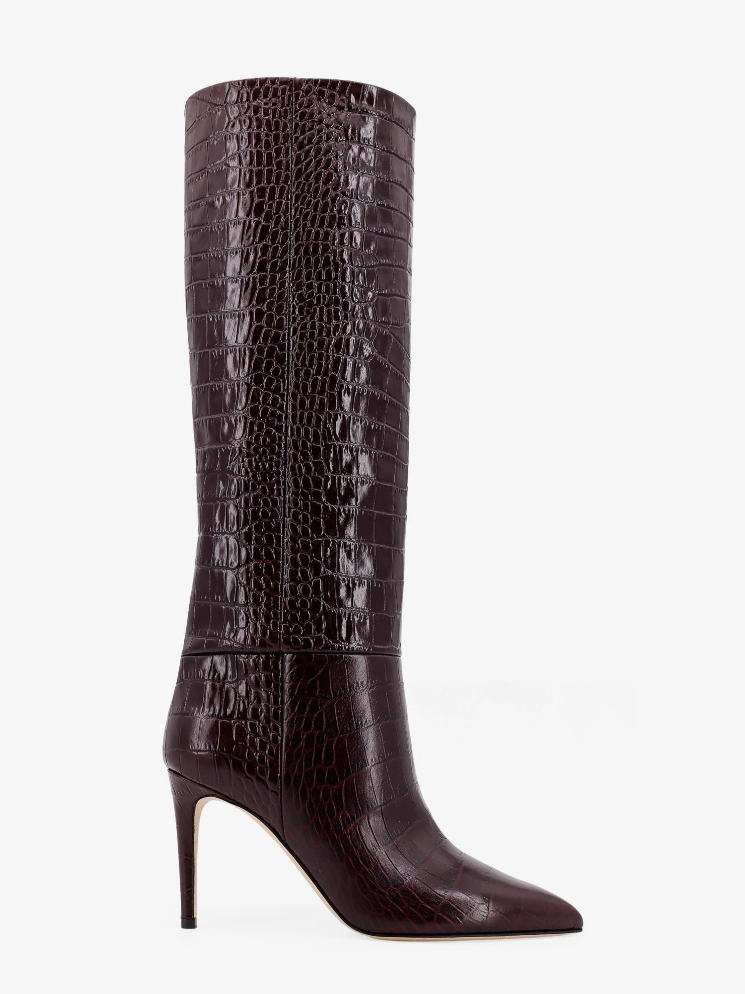 Paris Texas Stiletto Embossed Croco Leather Boots - 1