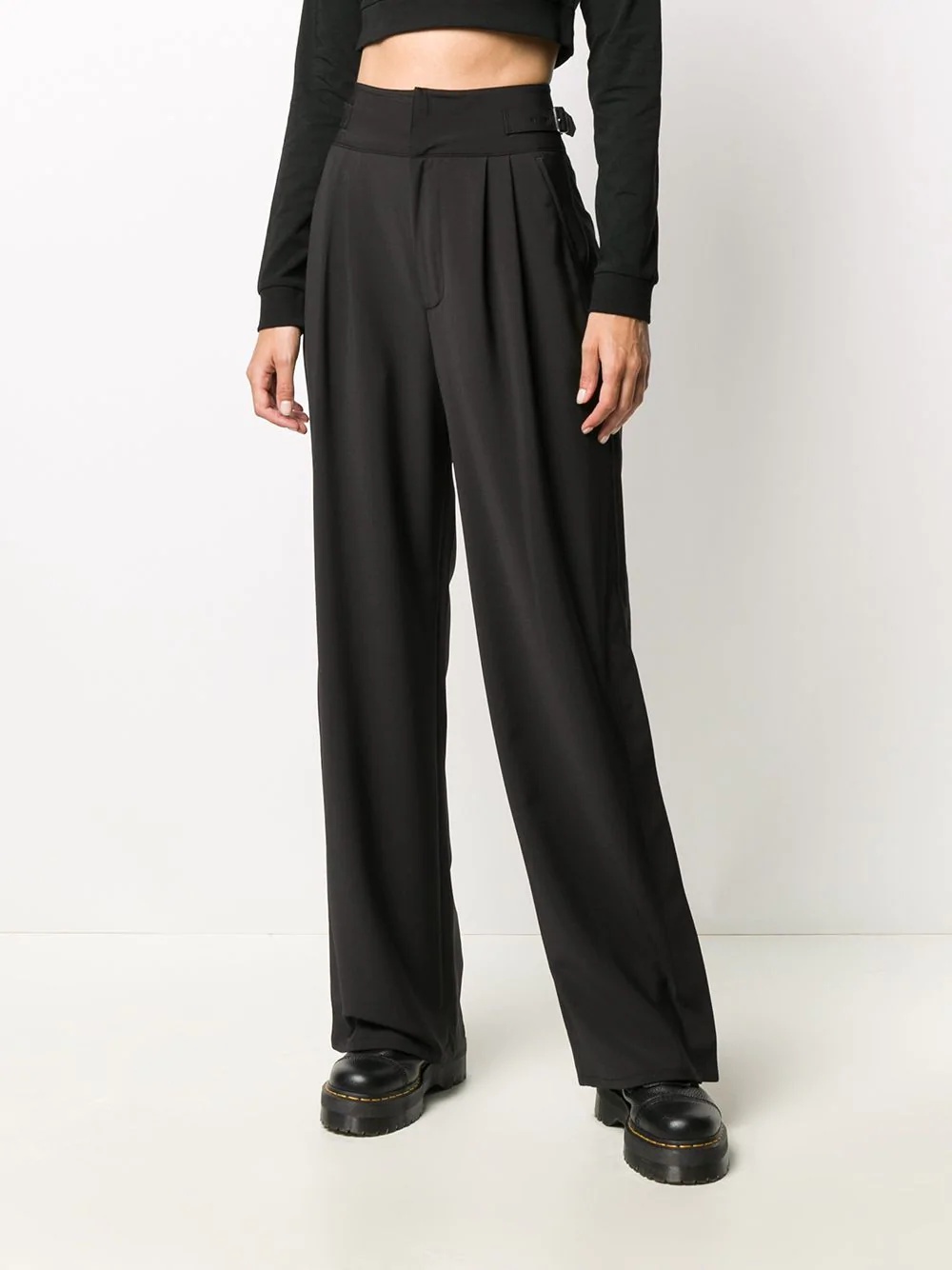 high-waisted wide leg trousers - 4