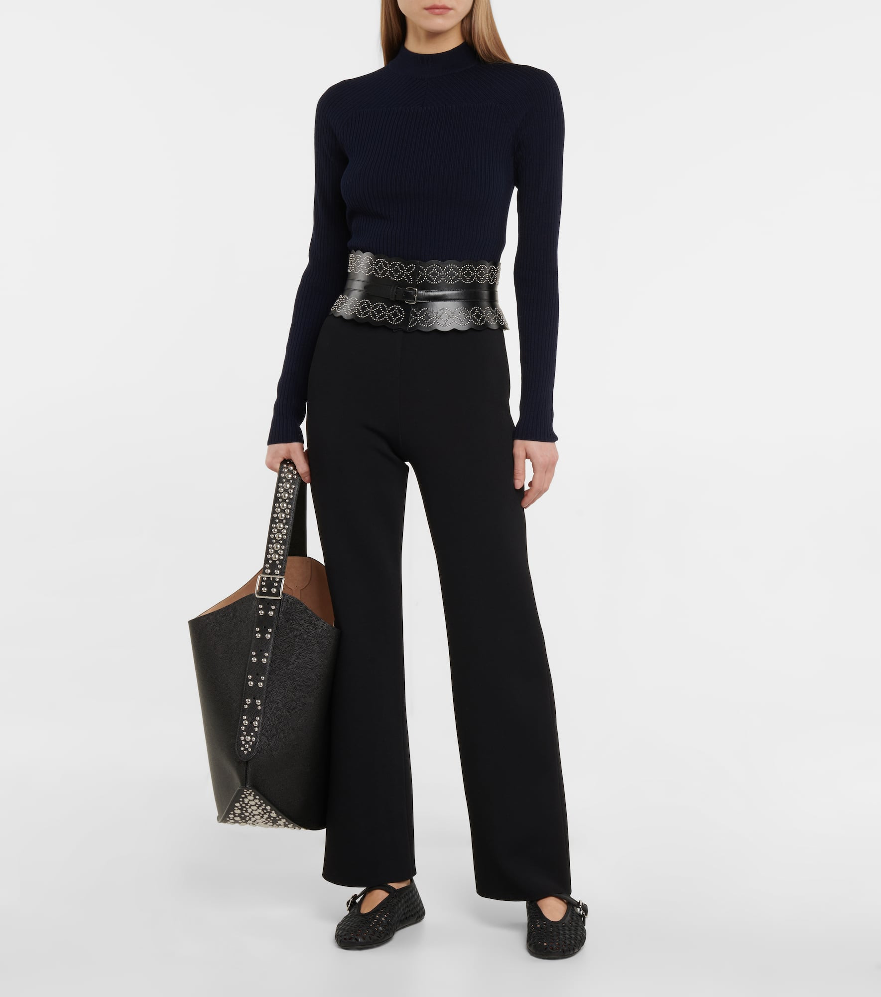 Ribbed-knit wool-blend top - 2