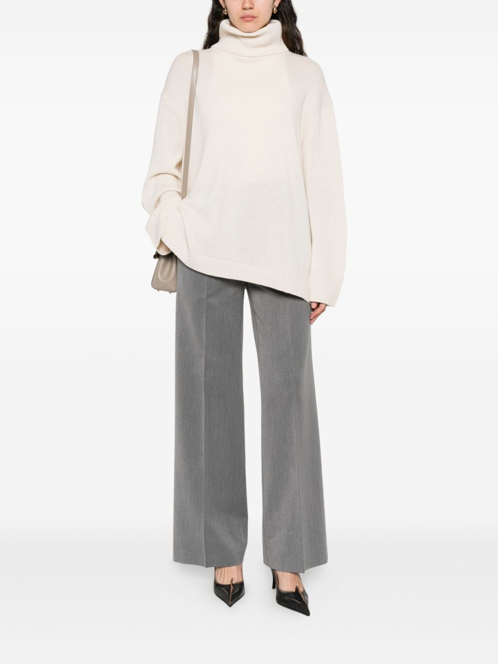 turtleneck ribbed sweater - 2