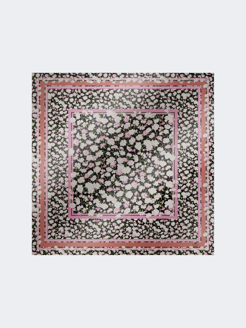 ONESTONEW Patterned silk twill foulard - PINK 1
