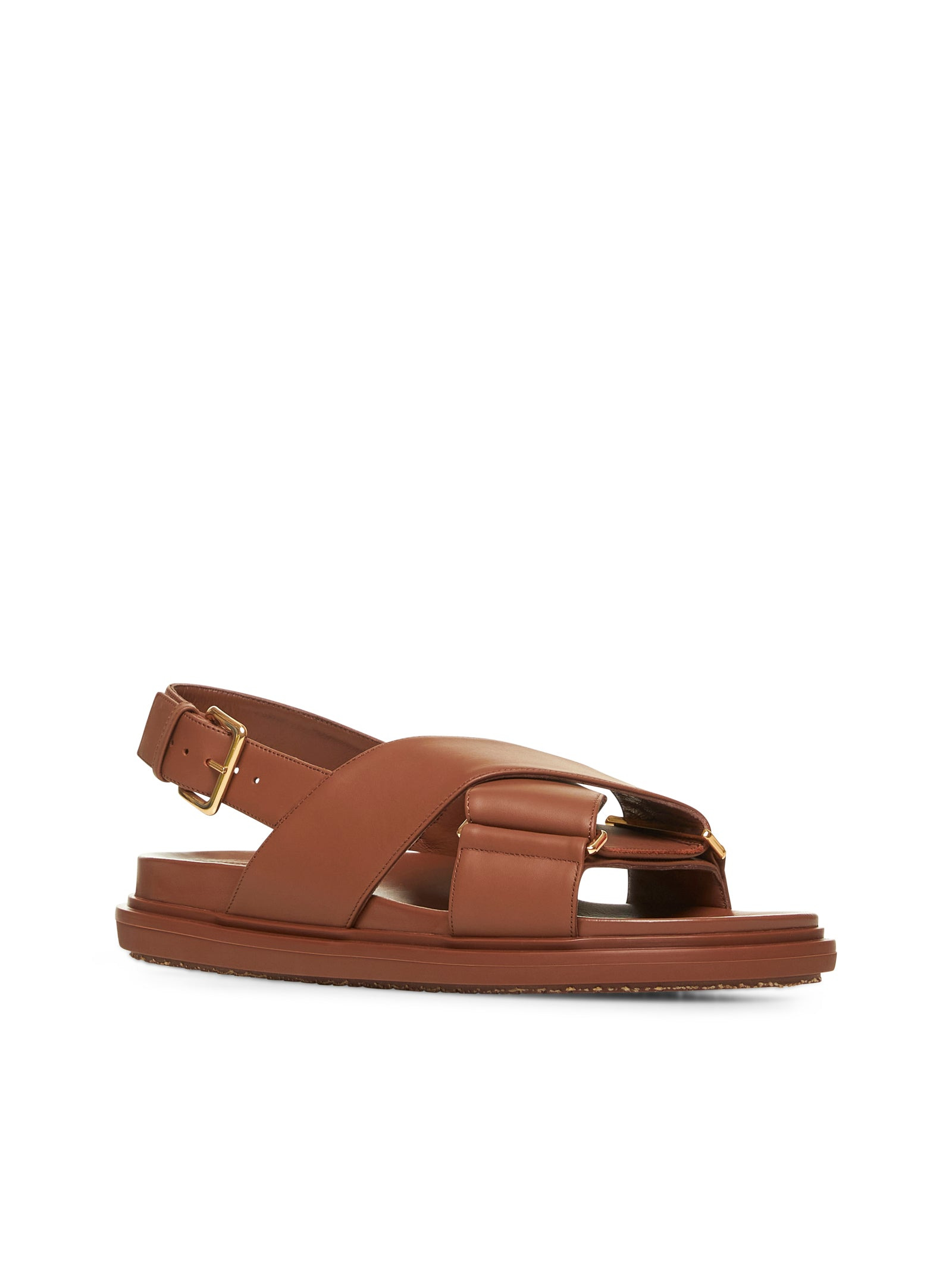Brown leather Fussbett sandals - 2
