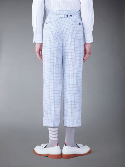 Thom Browne Backstrap-detail checked tailored trousers outlook