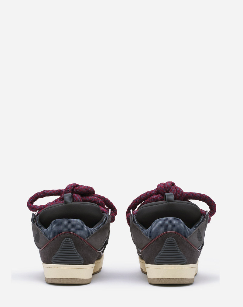 CURB SNEAKERS IN LEATHER WITH SNAKE LACES 4