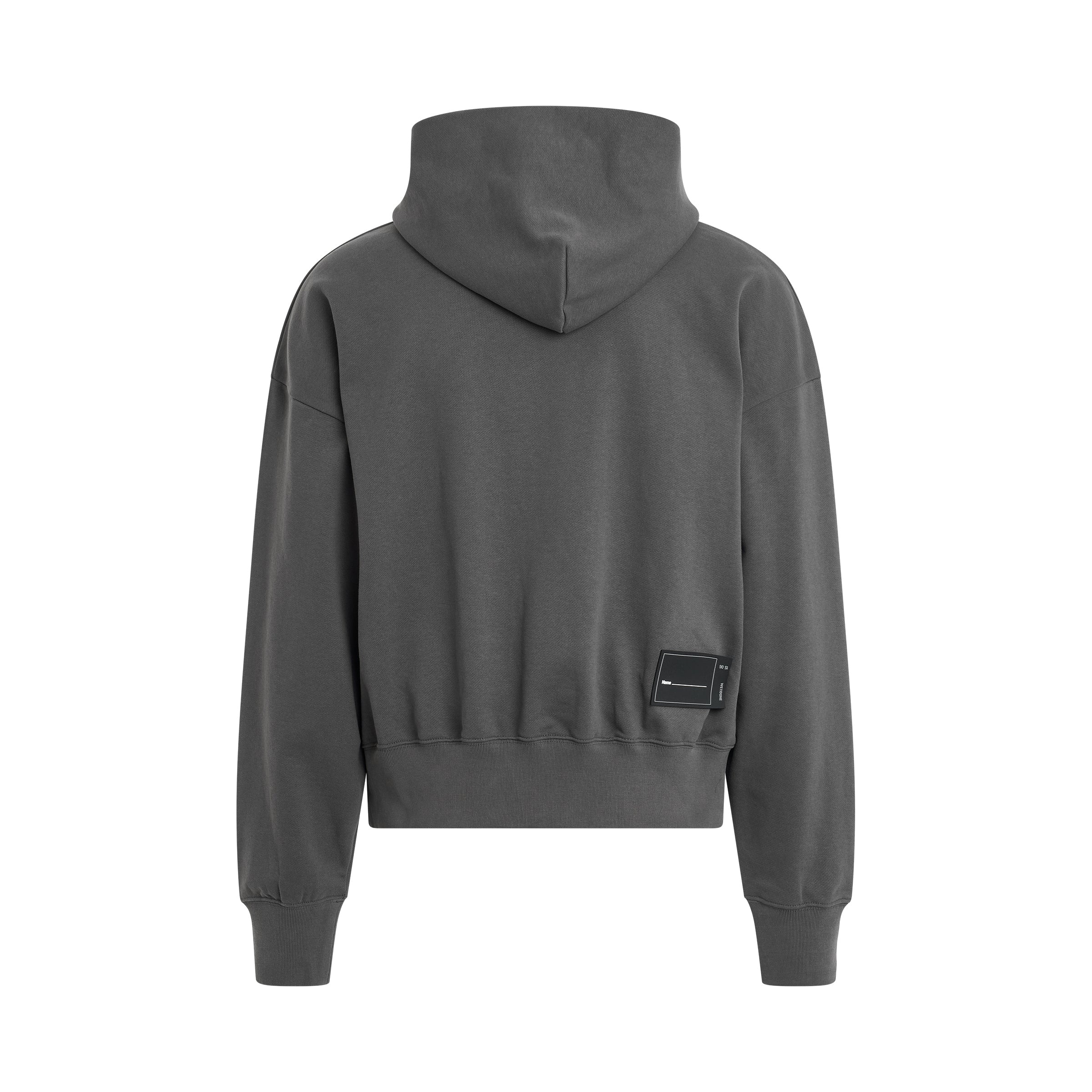 Logo Embroidered Wappen Hoodie in Charcoal - 4