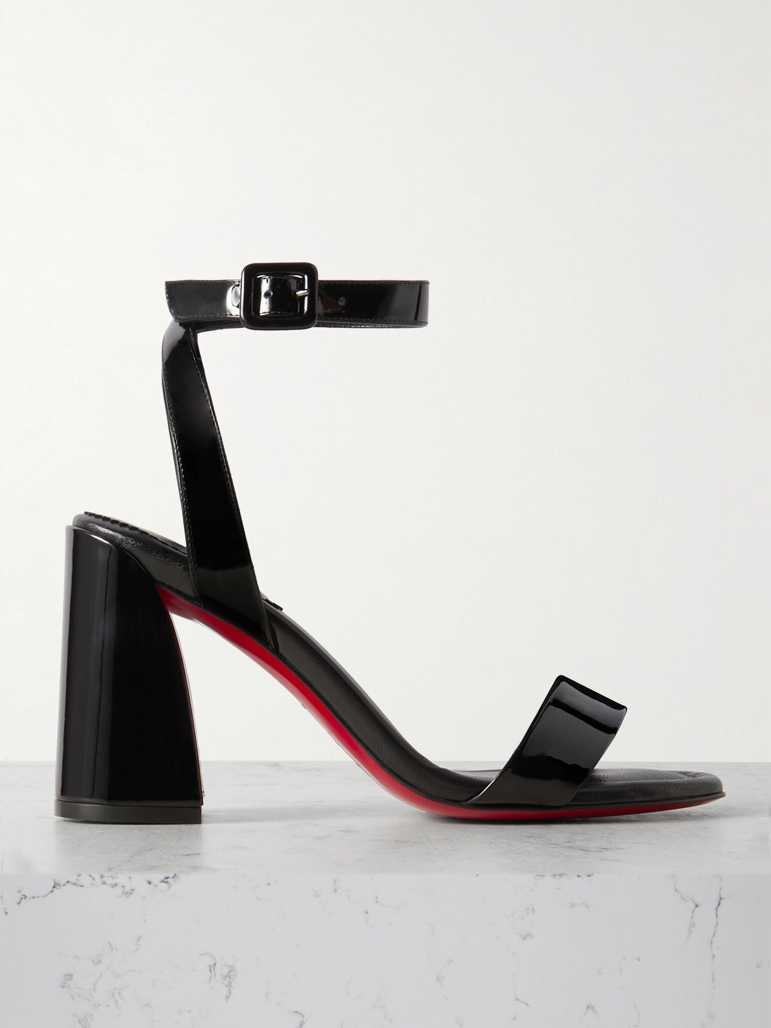 Miss Sabina 85 patent-leather sandals Black - 1