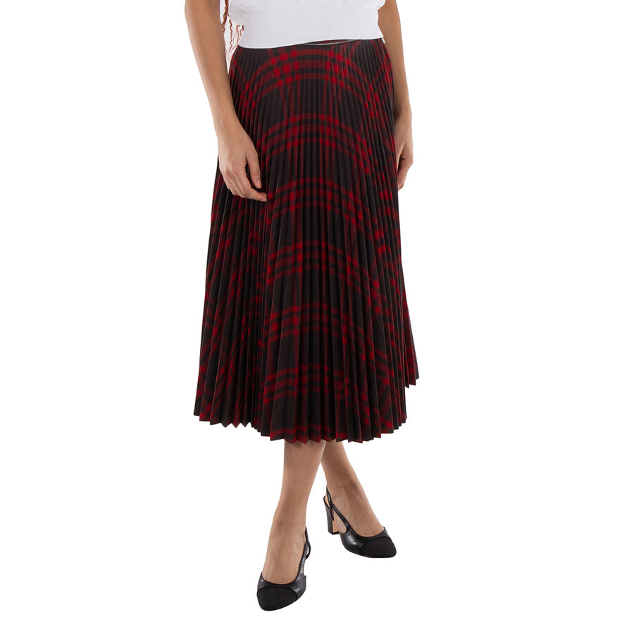 Burberry Check Pattern Pleated Skirt - 3