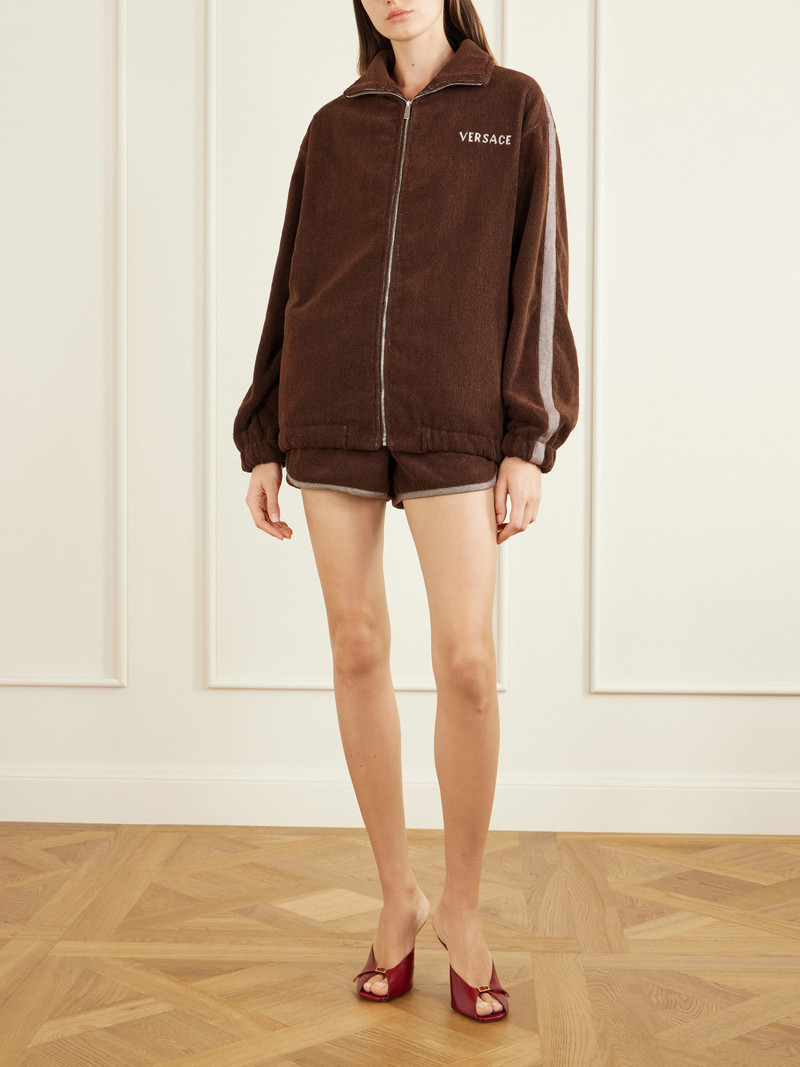 VERSACE Jacquard-knit Cotton-terry Shorts outlook