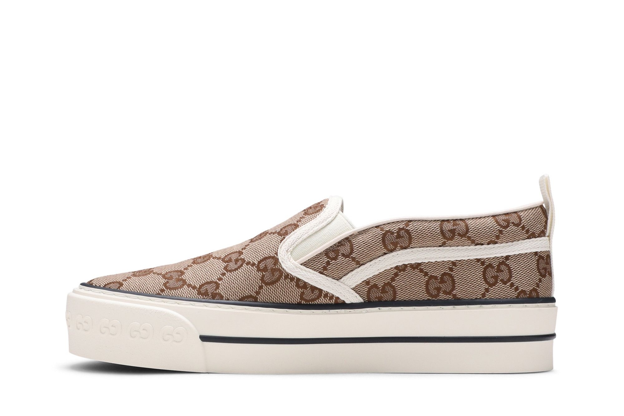 Gucci Wmns Tennis 1977 Slip-On 'Beige Ebony' - 3