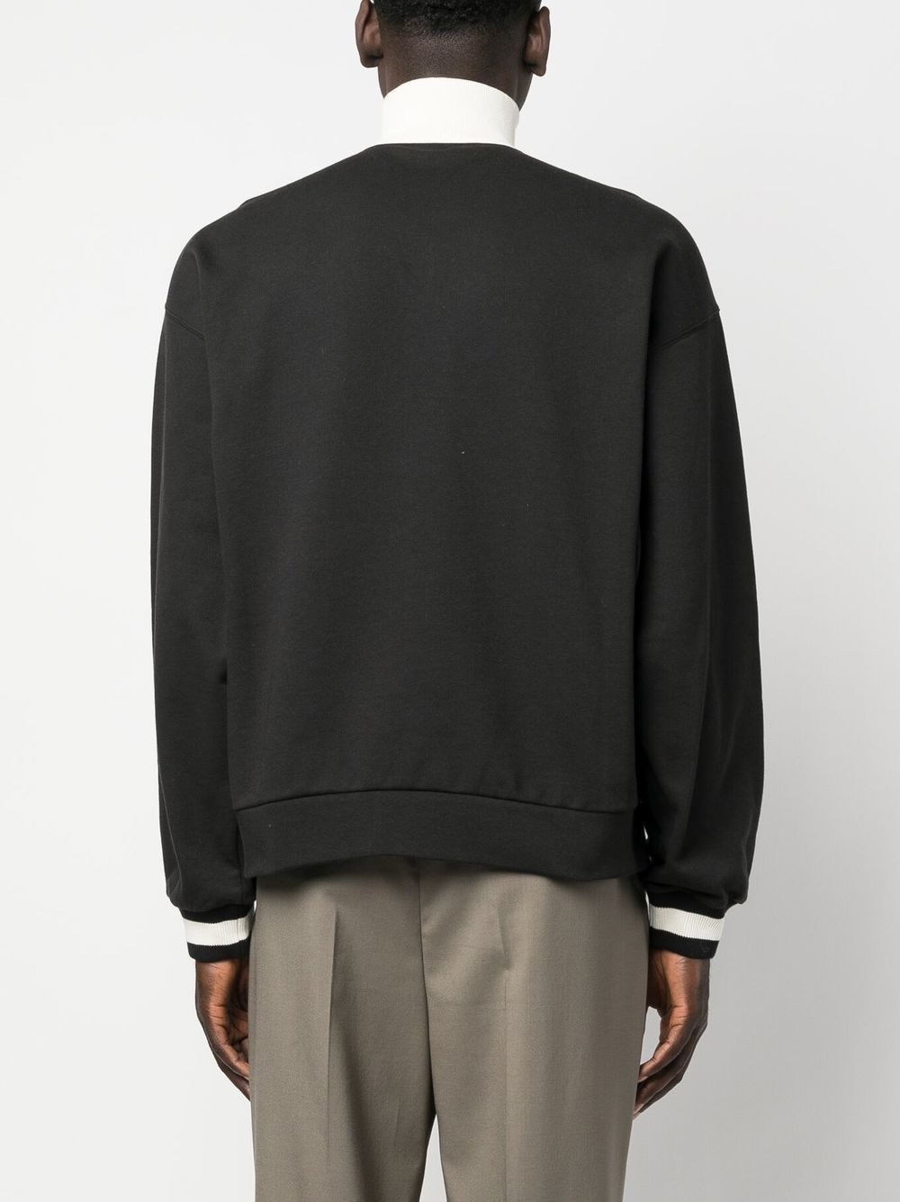 embroidered-logo high-neck sweatshirt - 4