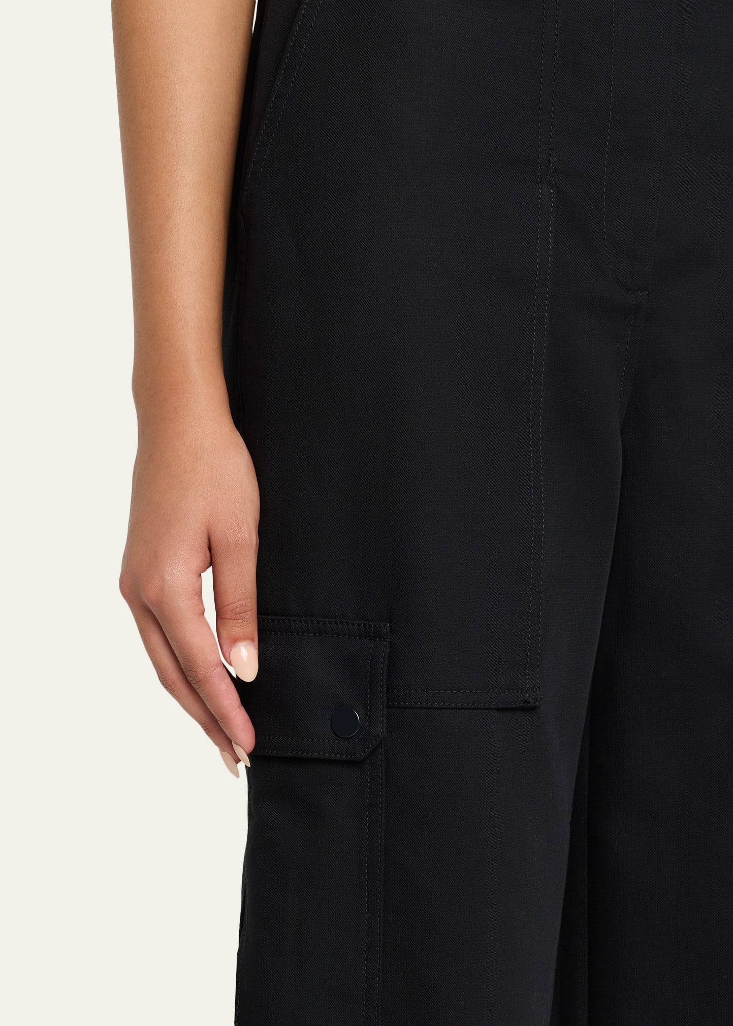 Utility Cargo Pants with Contrast Cuffs - 5