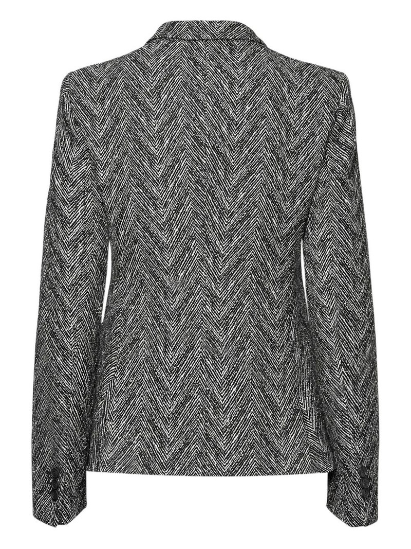 BOSS double-breasted herringbone-pattern jacket outlook