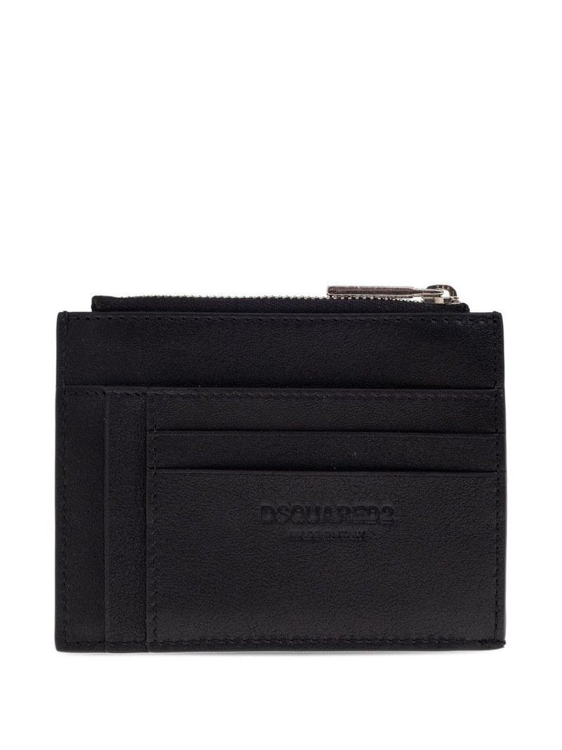 DSQUARED2 zip-top leather cardholder outlook