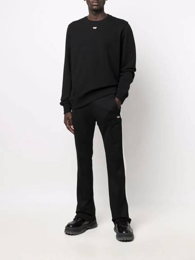 Diesel two-tone straight-leg trousers outlook