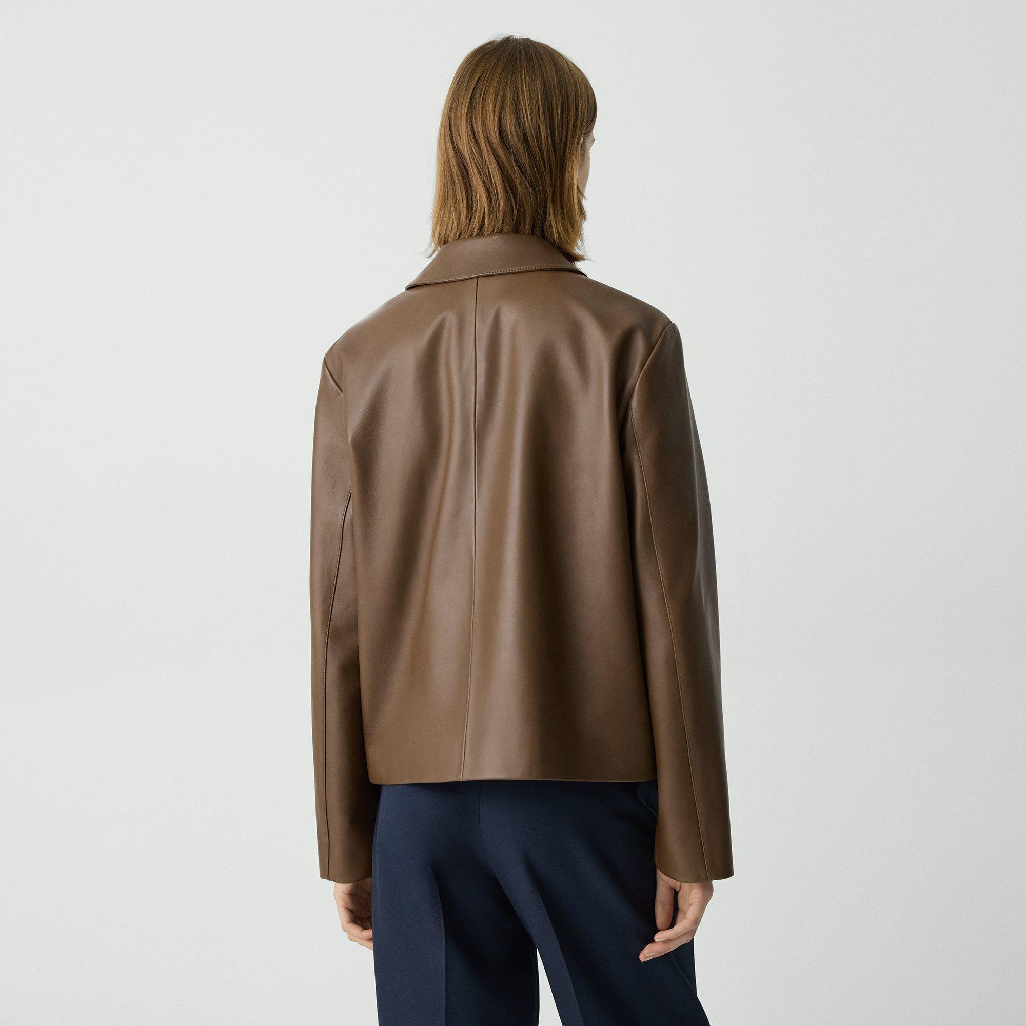 Boxy Jacket in Leather - 4