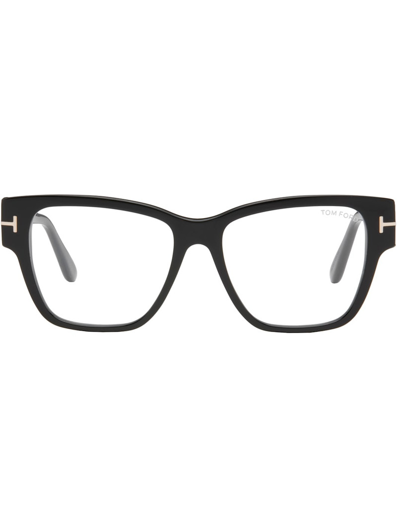 Black Blue Block Square Shape Glasses 1