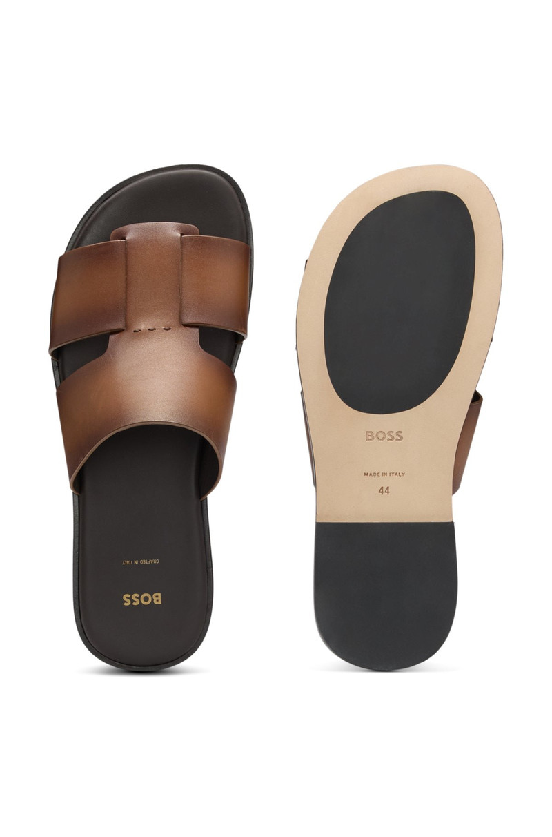 LEATHER SLIDES MADE IN ITALY 4