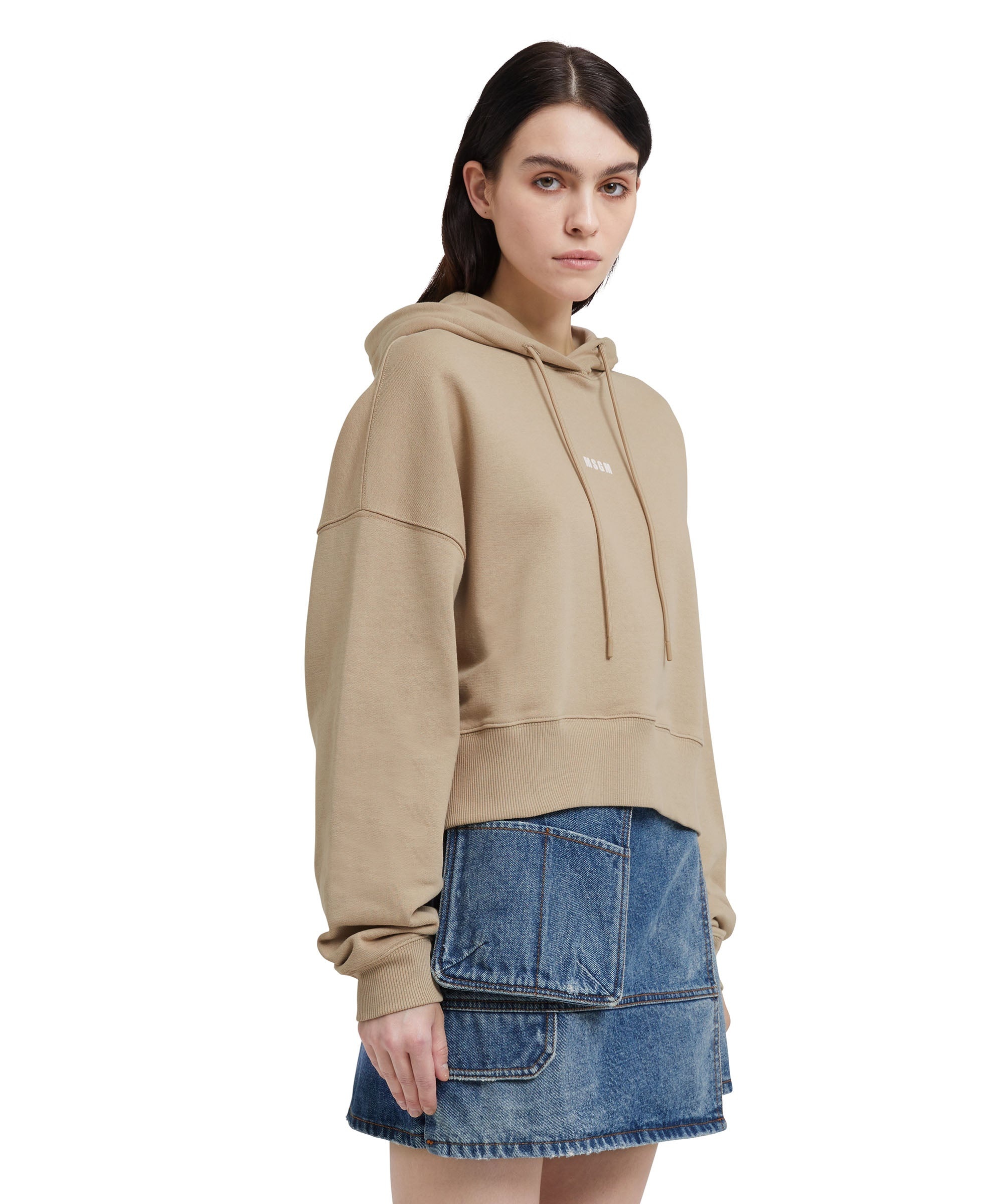 Mini logo crop hooded sweatshirt - 4