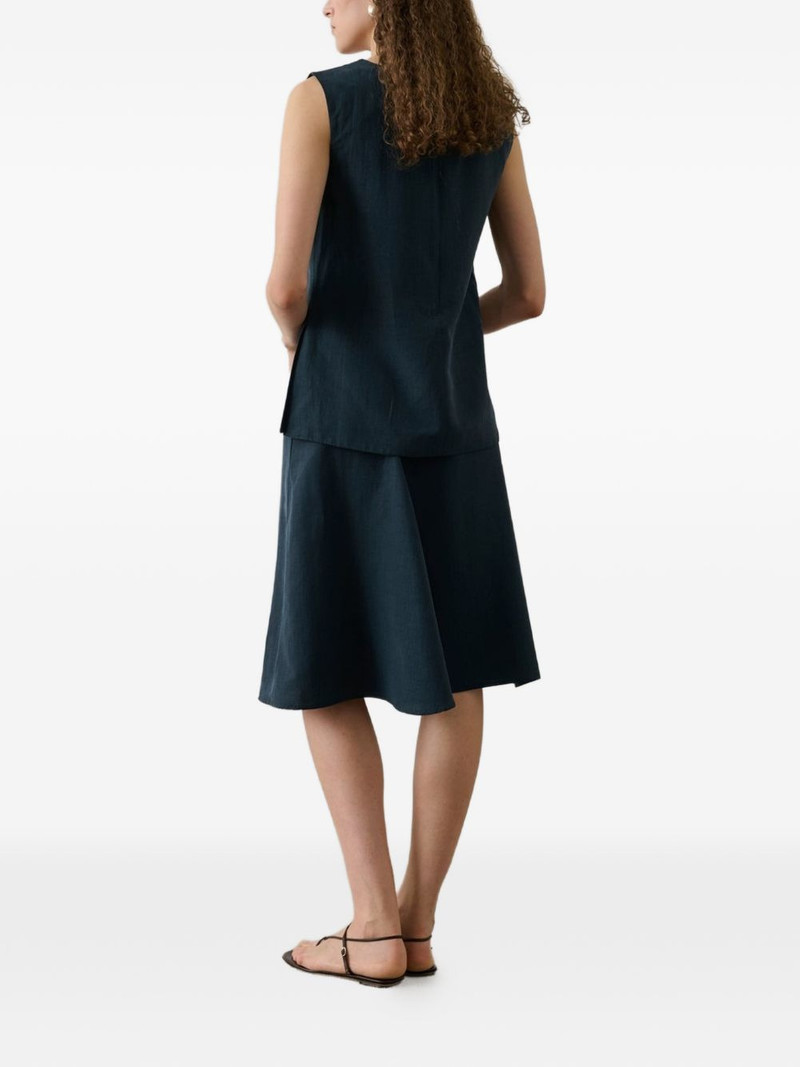 Isra flap-pocket sleeveless top 3