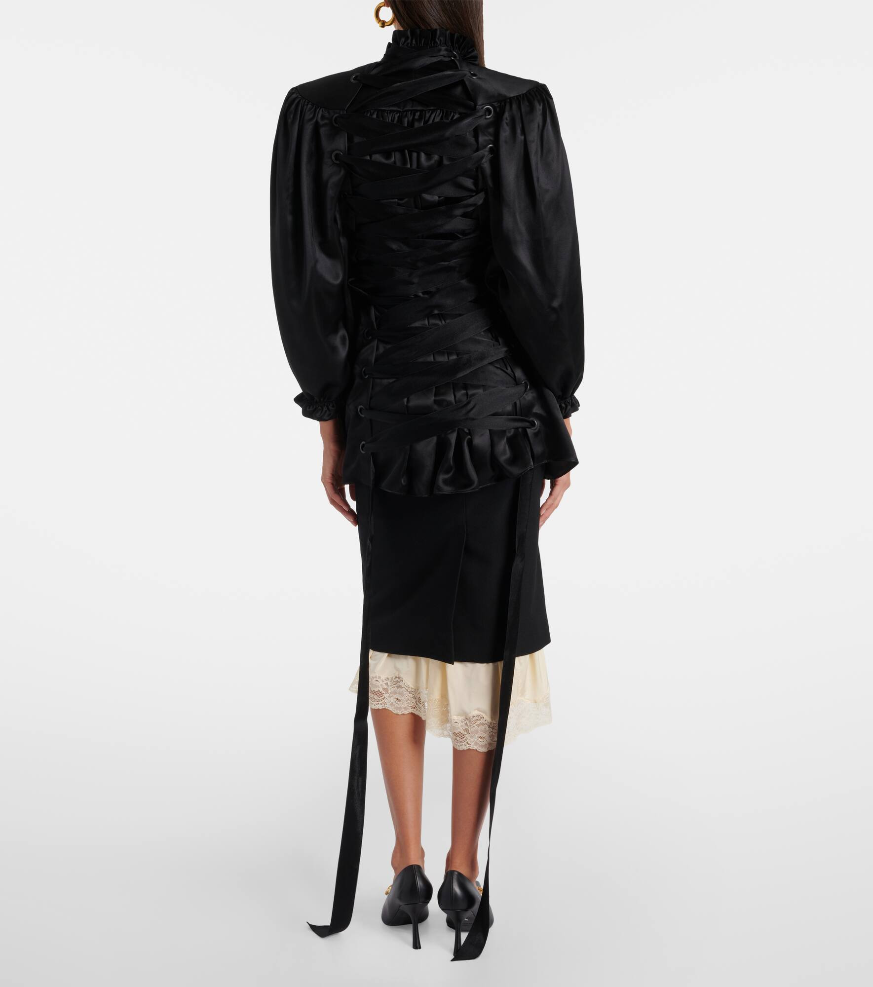 Silk satin blouse - 3