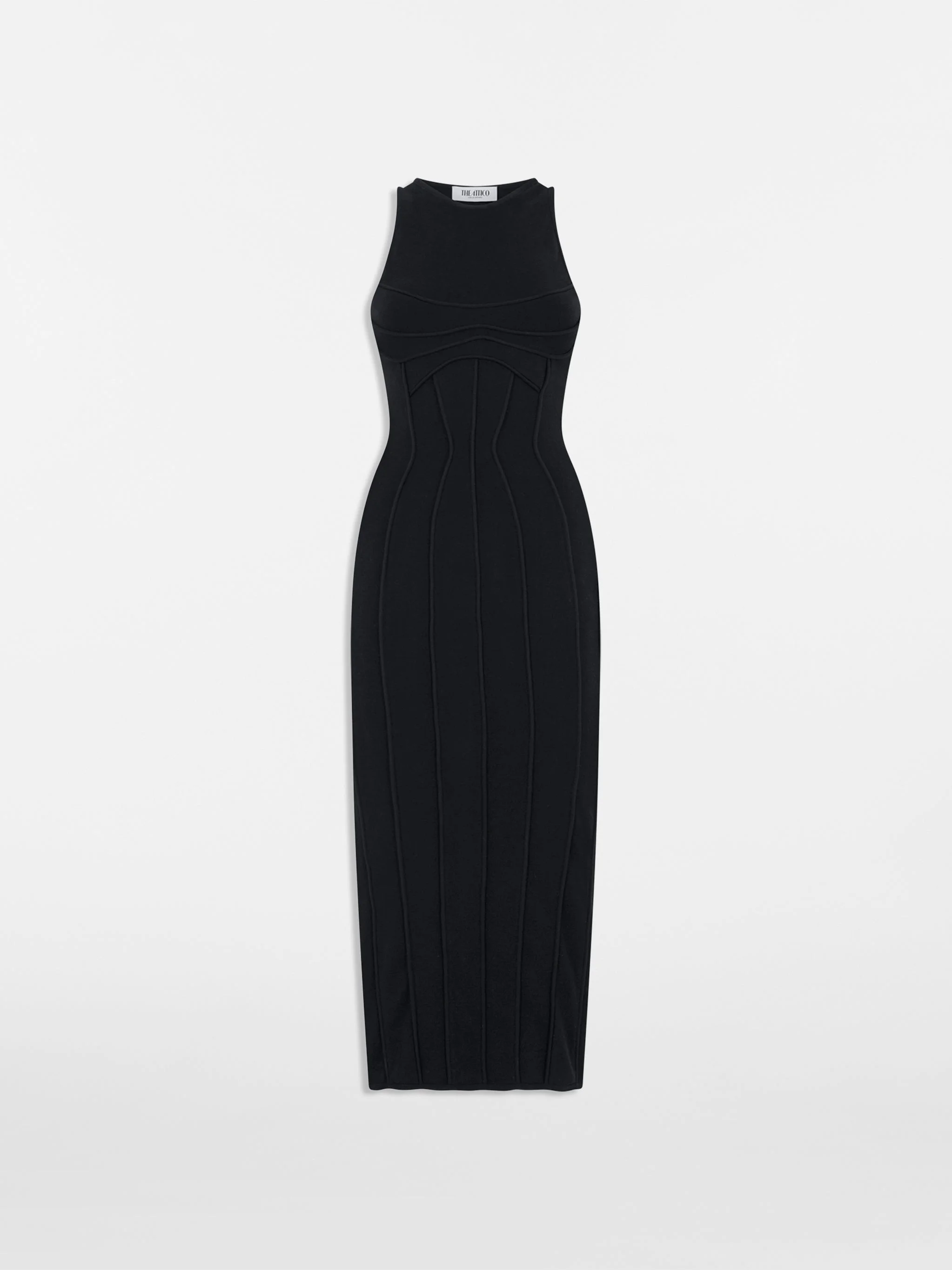 BLACK MIDI DRESS - 1