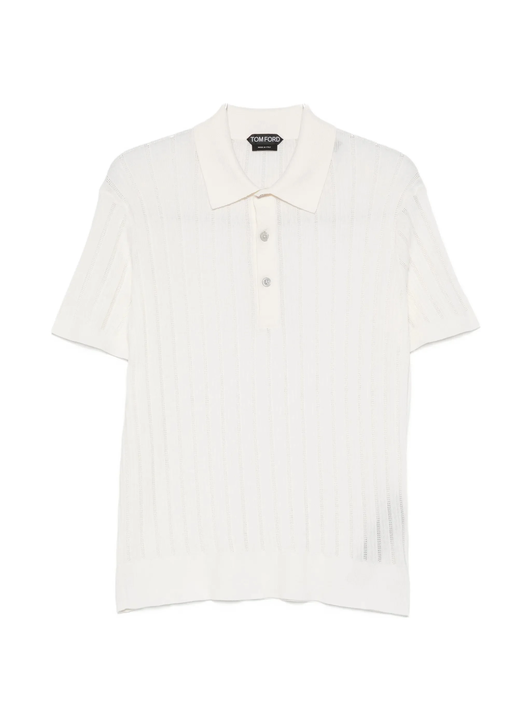 Tom Ford Ribbed-knit Short-sleeve Polo Shirt - 1