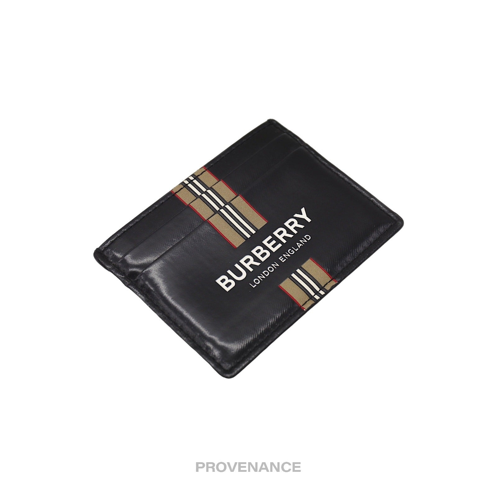 Burberry Card Holder Wallet - Logo Striped Check Black - 4