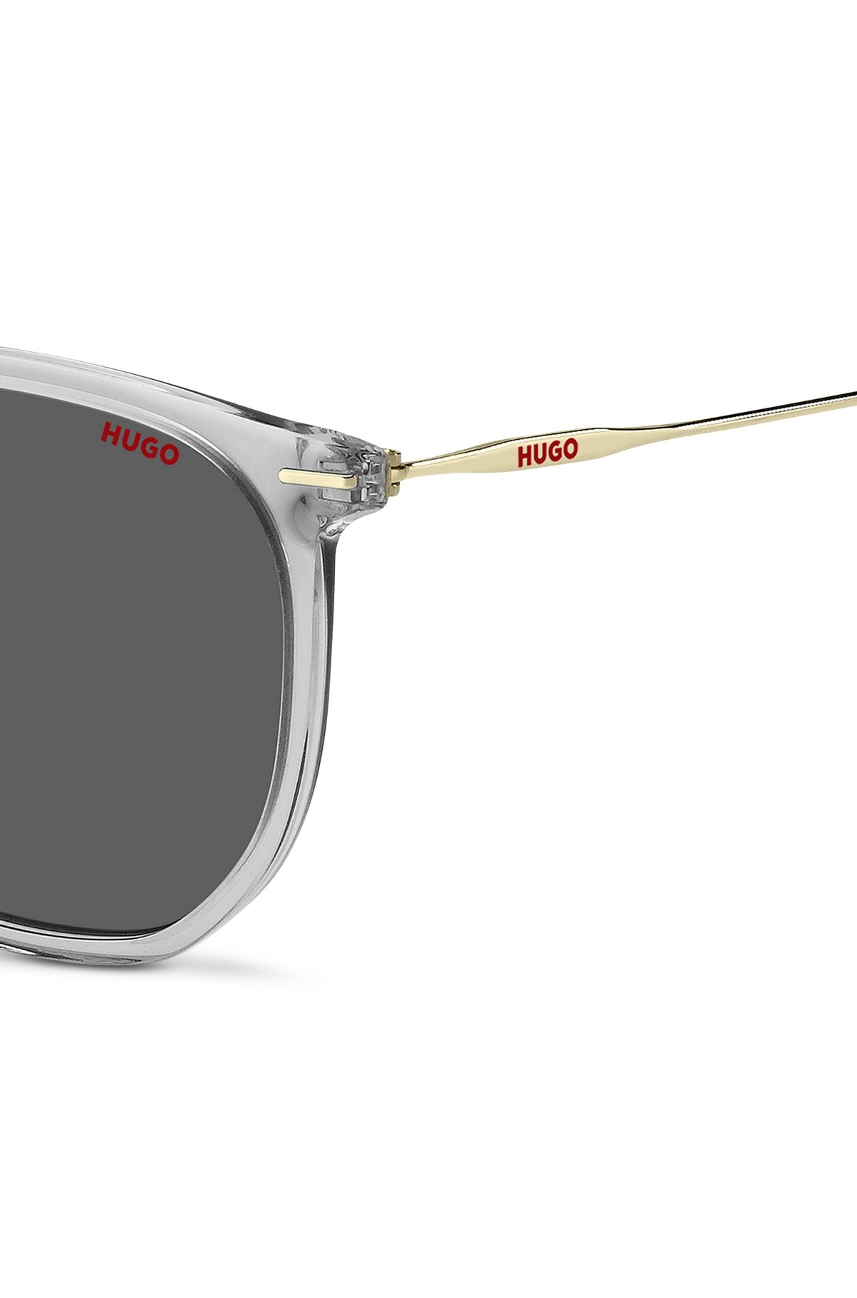 TRANSPARENT-ACETATE SUNGLASSES WITH METAL TEMPLES - 2