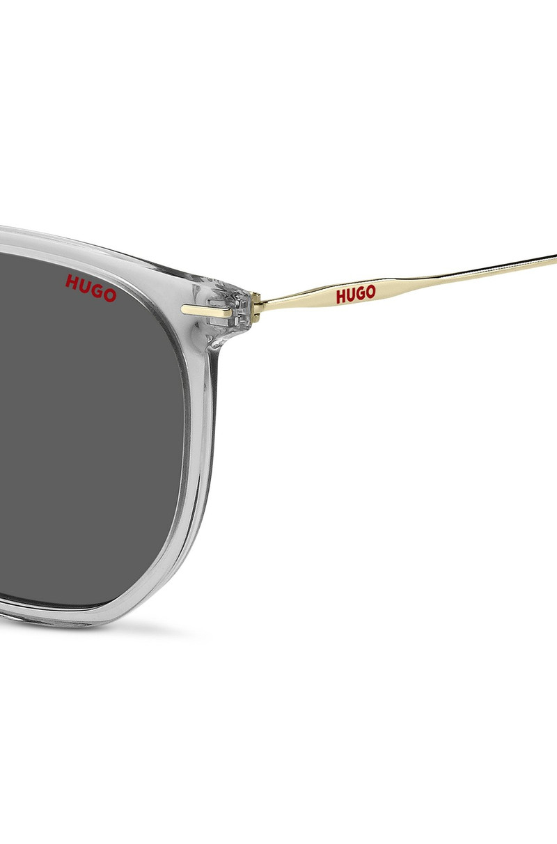 HUGO TRANSPARENT-ACETATE SUNGLASSES WITH METAL TEMPLES outlook