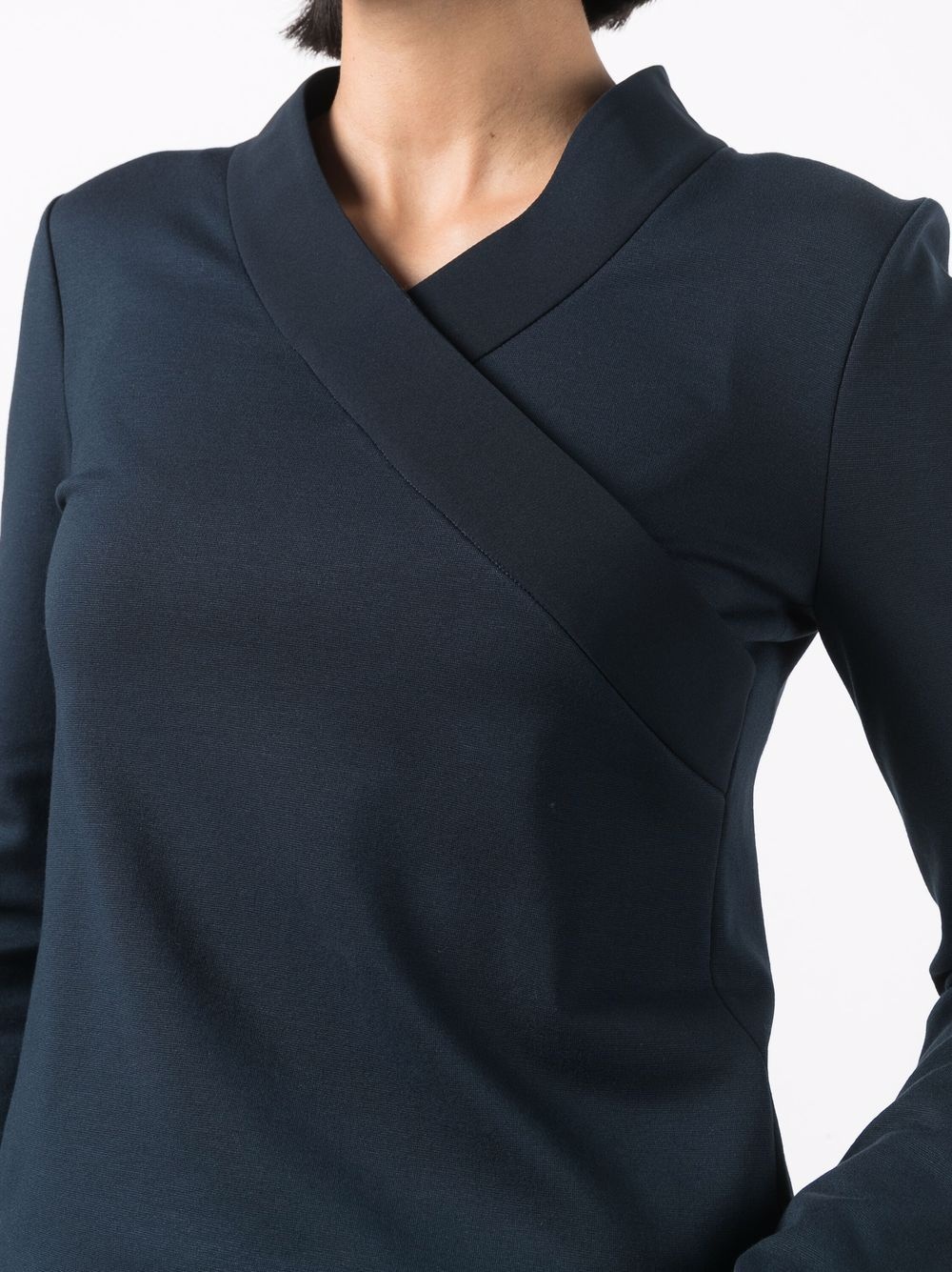 wrap-neckline jumper - 5