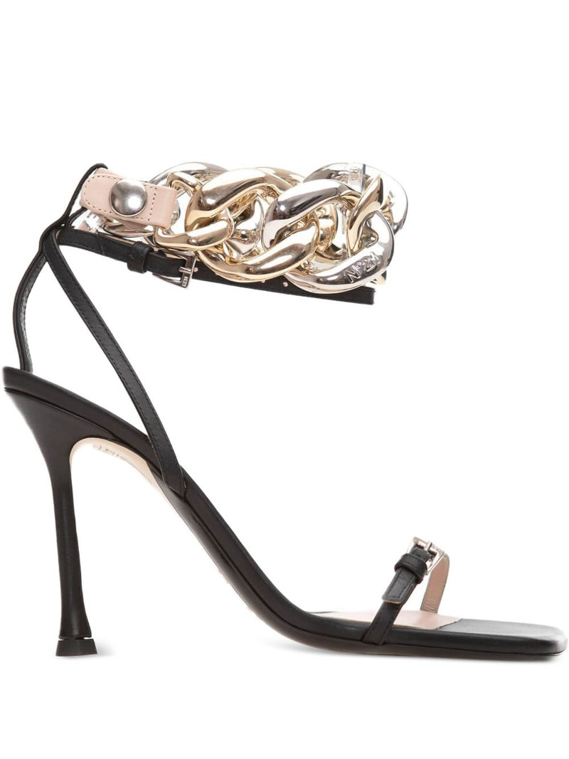chain heeled sandals 1