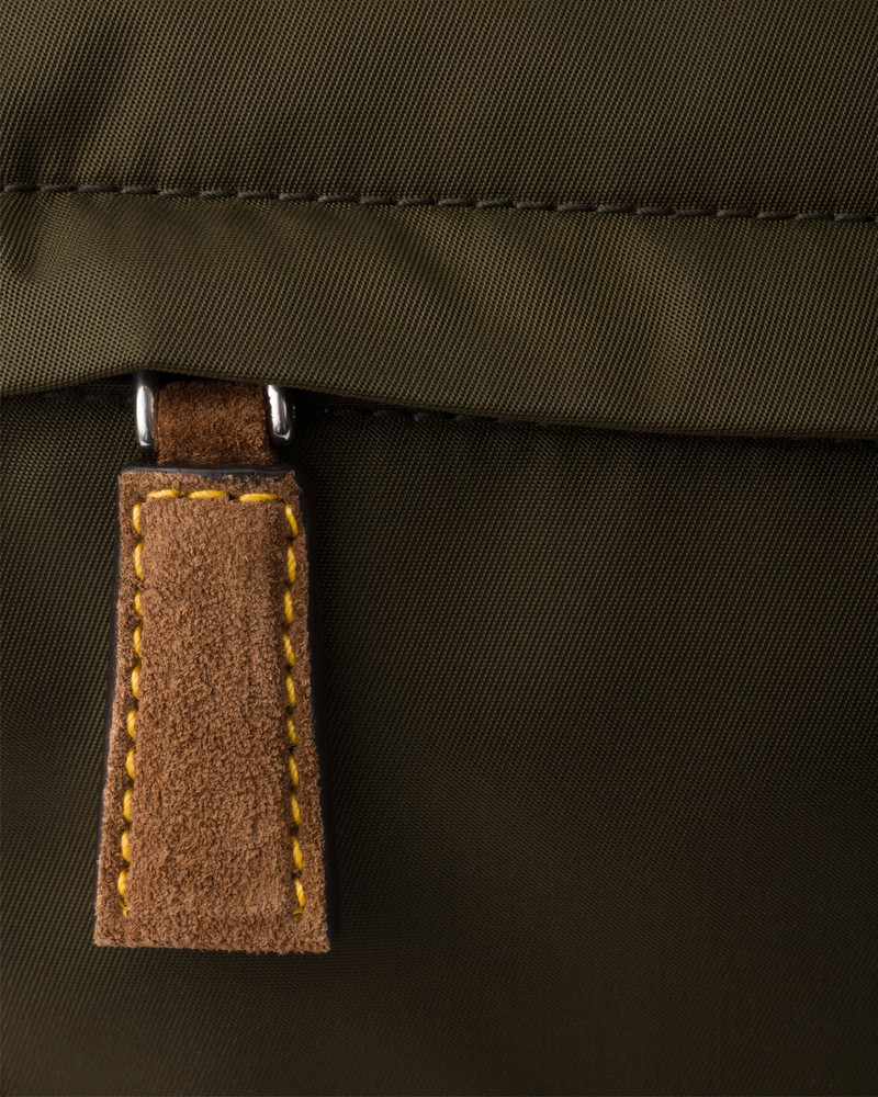 Medium Re-Nylon and suede shoulder bag 6