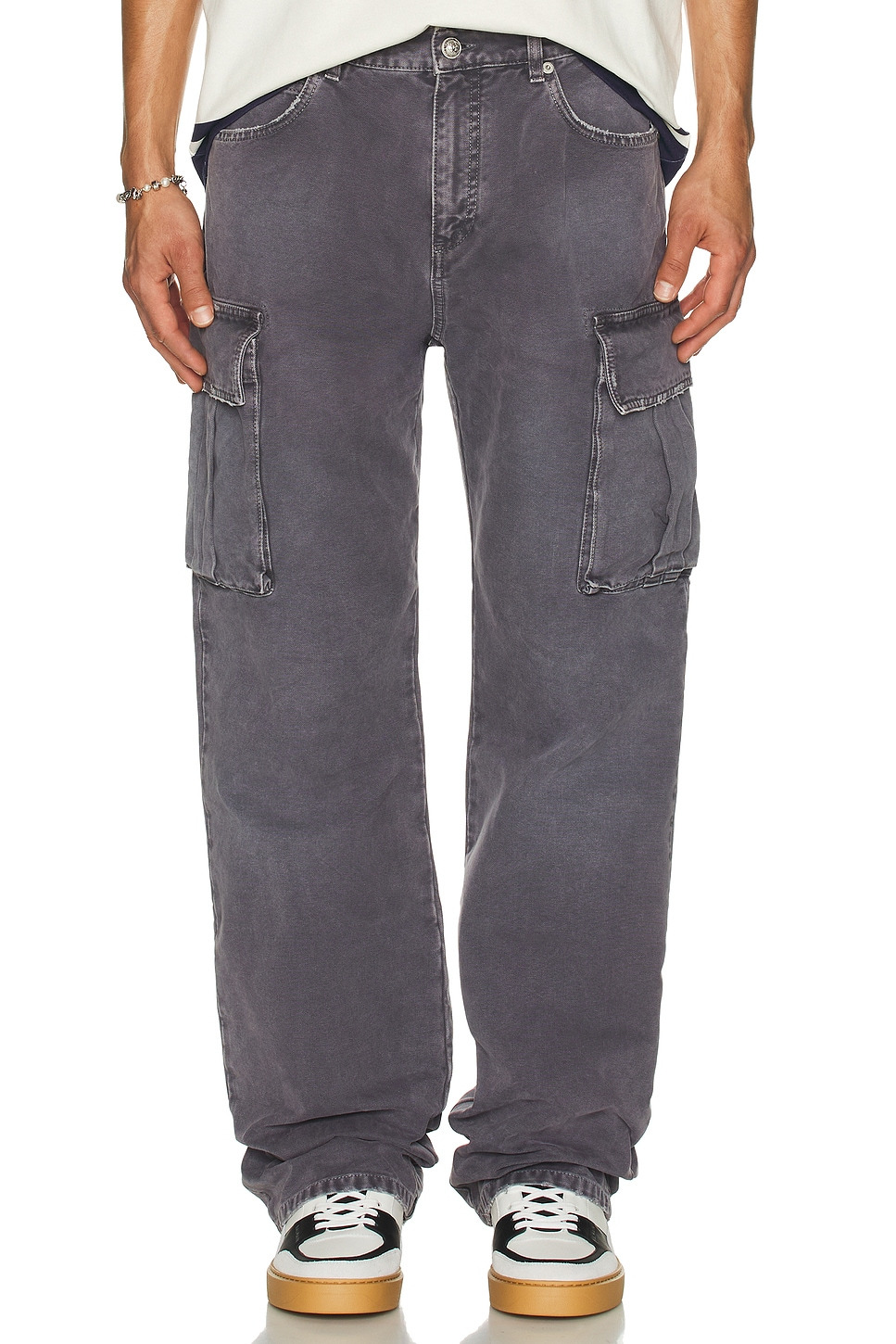 Loose Cargo Denim Jeans - 4