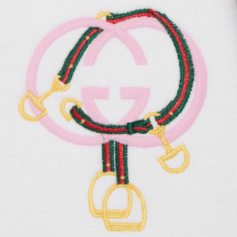 Cotton jersey cardigan with embroidery 5