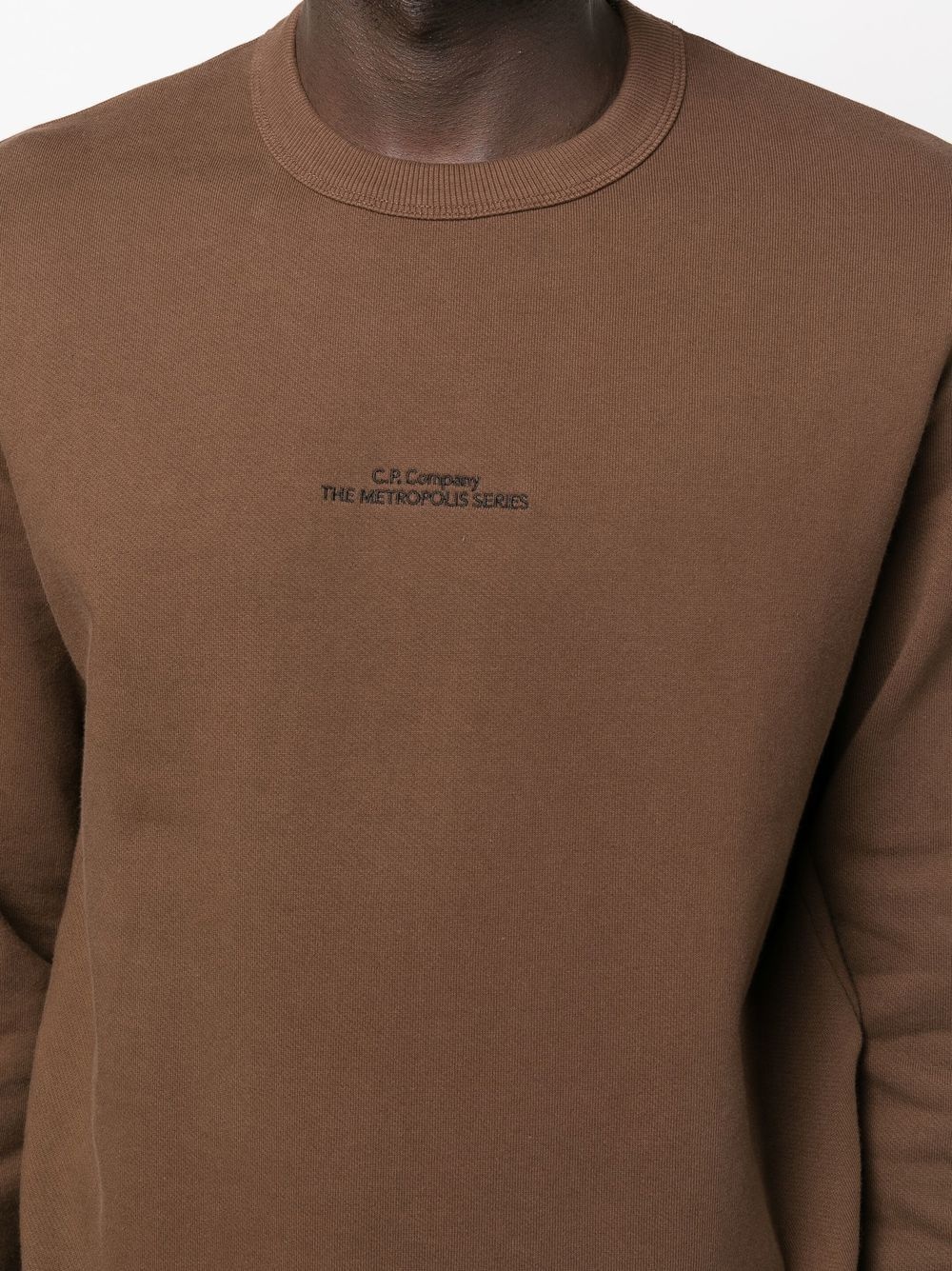 logo-embroidered crew sweatshirt - 5