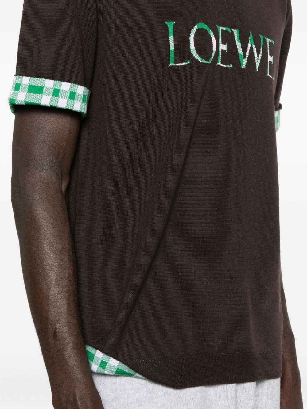 Wool and cotton blend t-shirt - 4