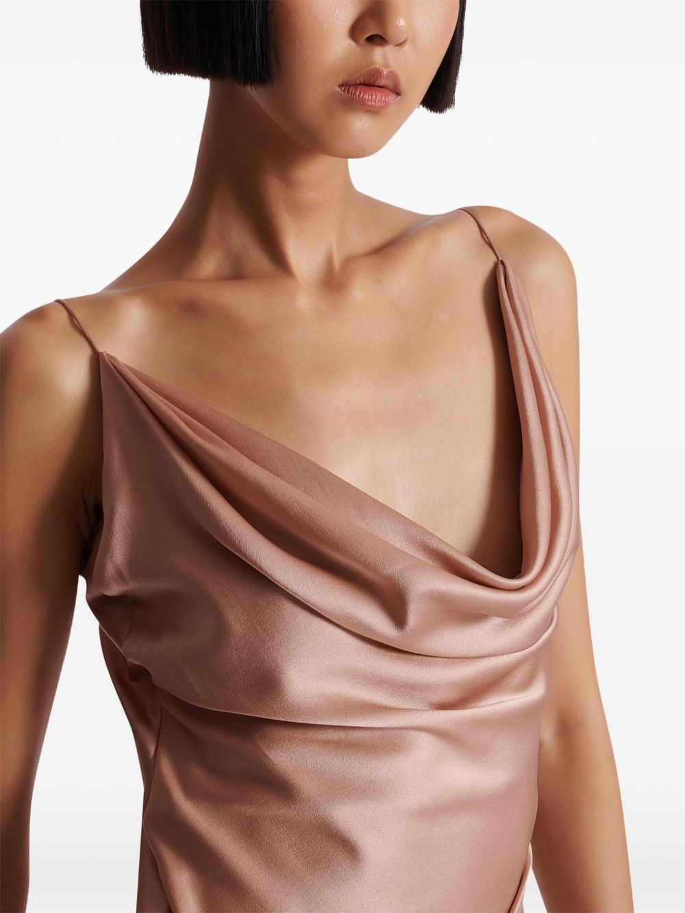 satin long dress - 7