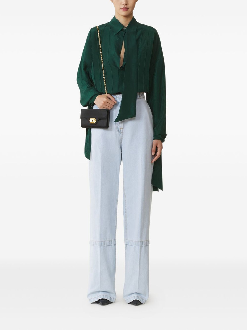 Lanvin pleat-detail silk blouse outlook