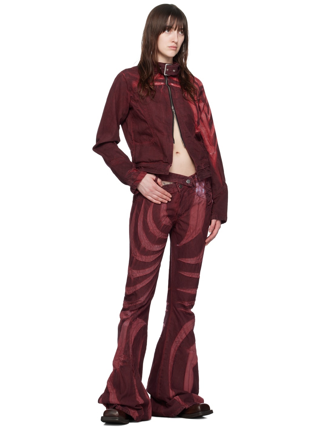 SSENSE Exclusive Red Denim Jacket - 4