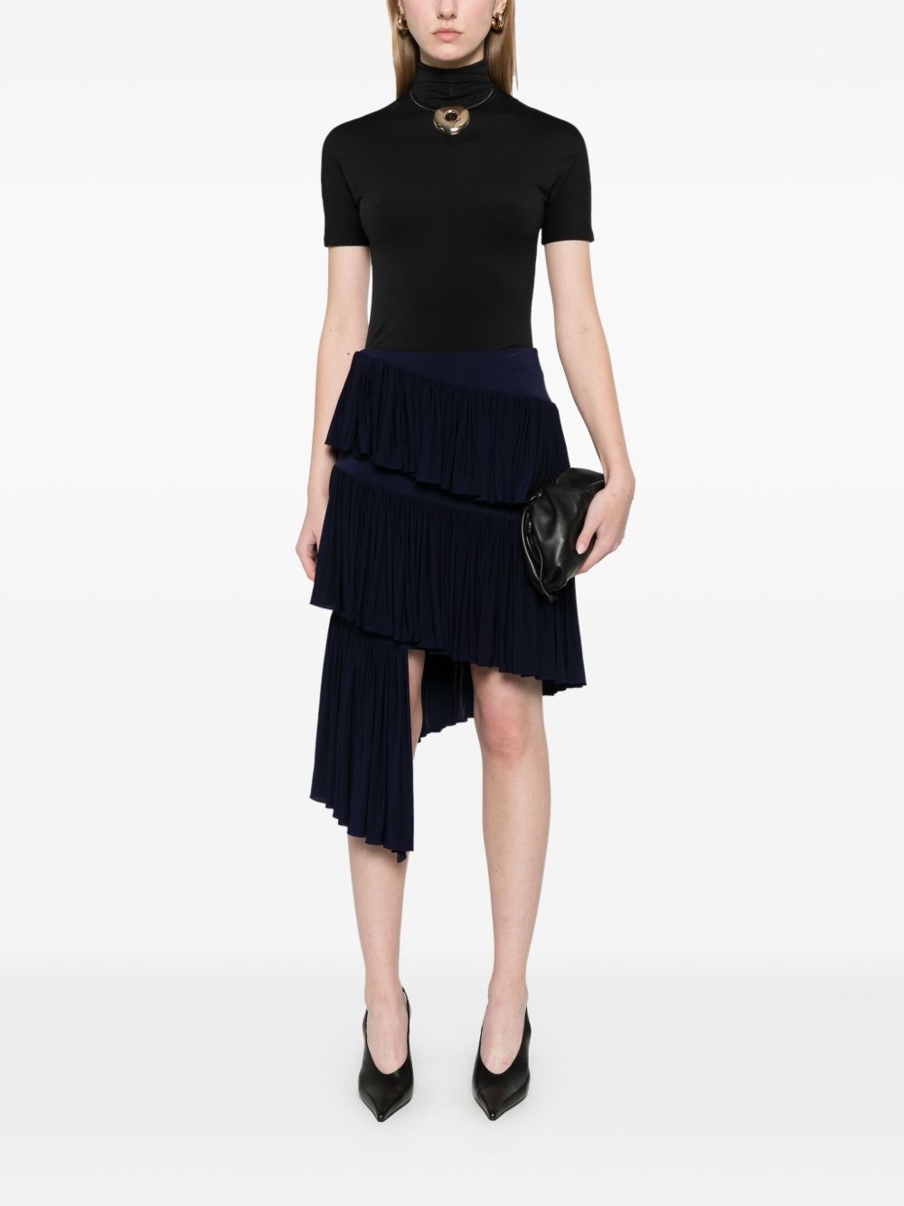 spiral jersey mini skirt - 2