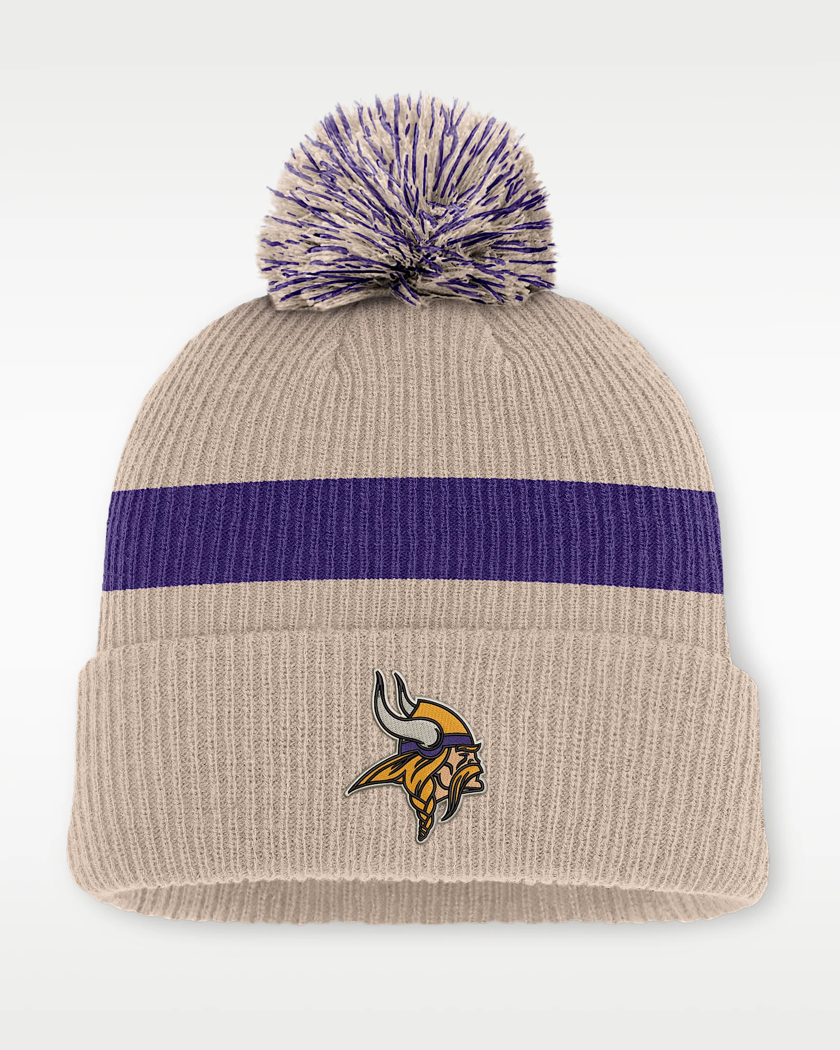 Minnesota Vikings Rewind Peak Men's Nike NFL Cuffed Pom Beanie - 1