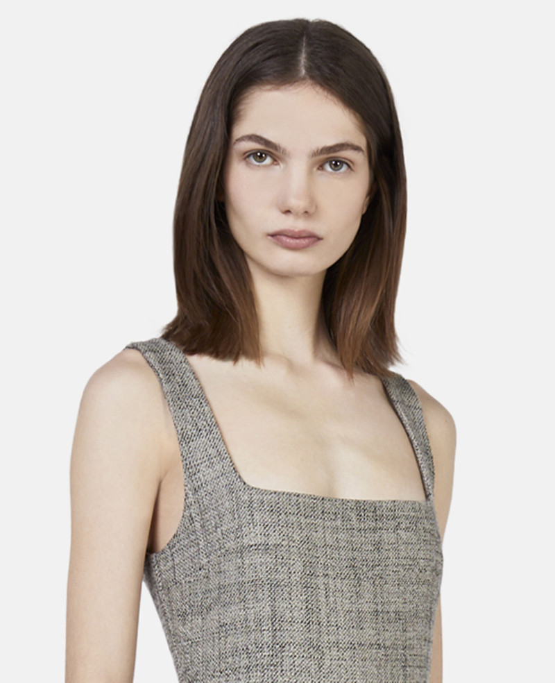 Wool Mouline Slash Hem Dress 4