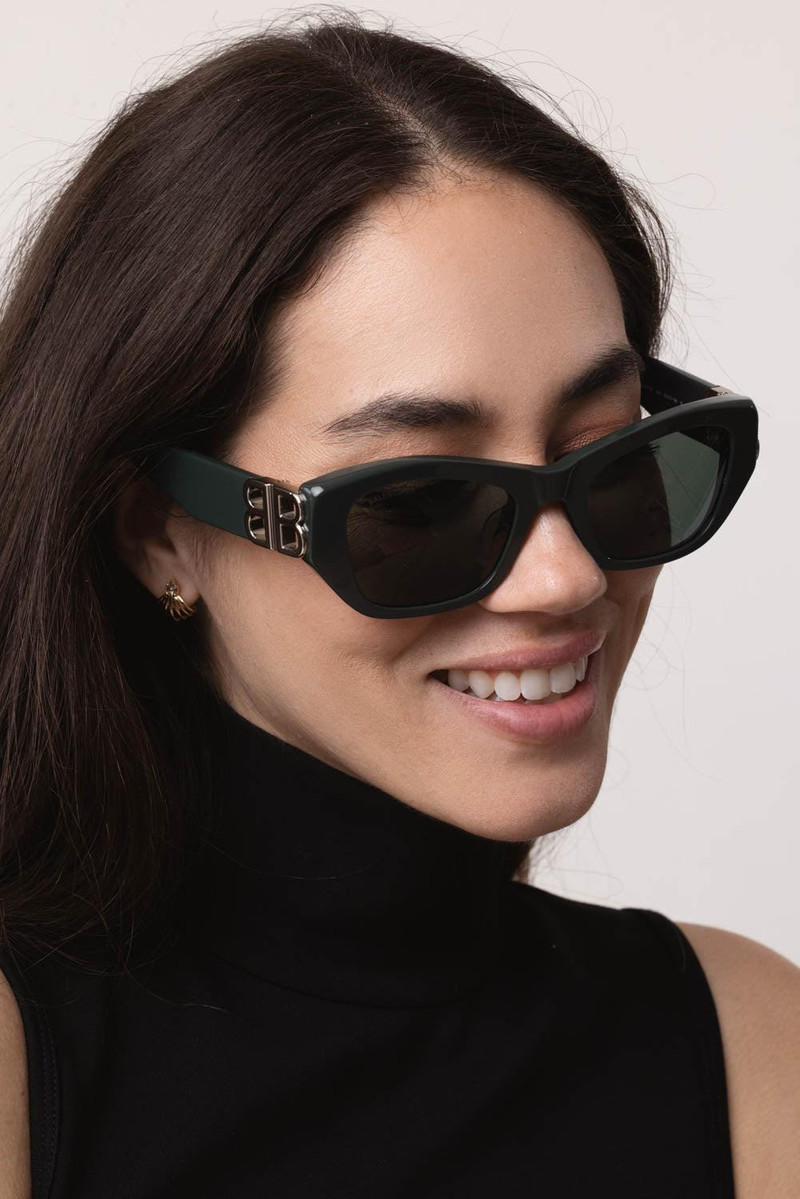 BALENCIAGA Rectangle Logo Sunglasses outlook