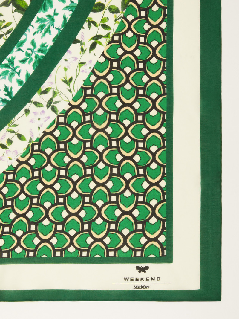 WEEKEND Max Mara SARONG Modal and printed silk shawl outlook