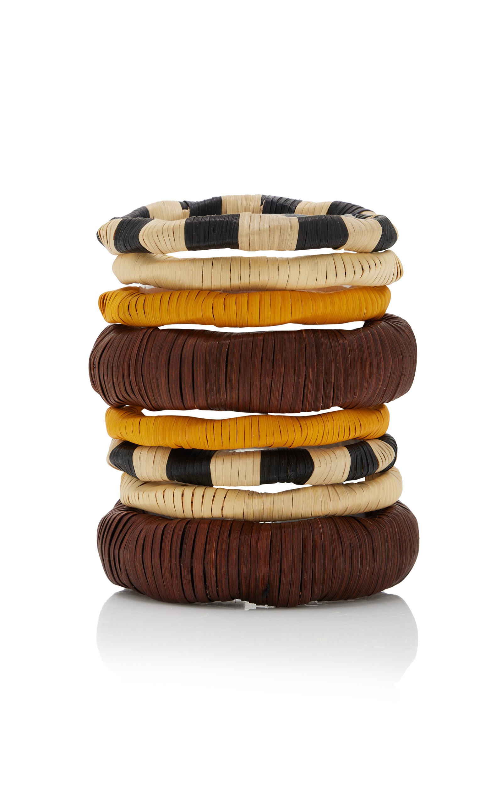 The Elongo Wooden Bracelet Set brown - 1
