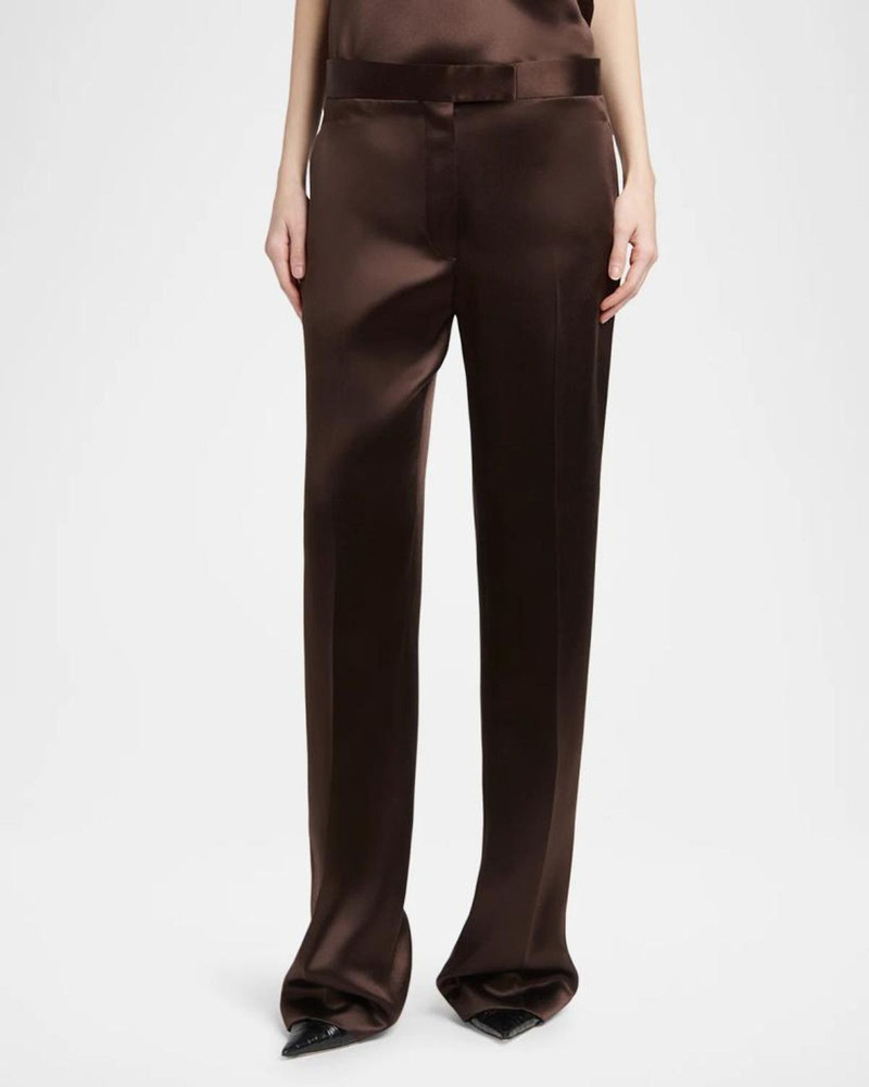 Silk Satin Wide-Leg Pants 4